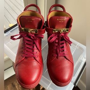 BUSCEMI Alce High-Top Sneakers||authentic Mens red sneakers,size 45